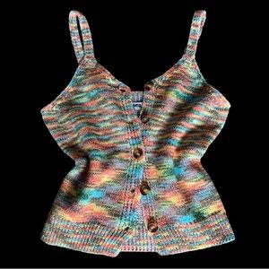 rainbow knit tank